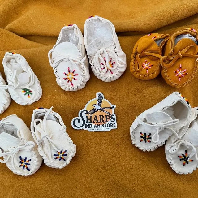 Baby moccasins have arrived at Sharps!