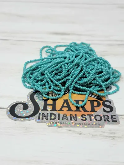 11/0 Cut Bead 385 Turquoise Green Luster