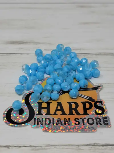 8MM #1171 LIGHT BLUE CRYSTAL 2 TONE