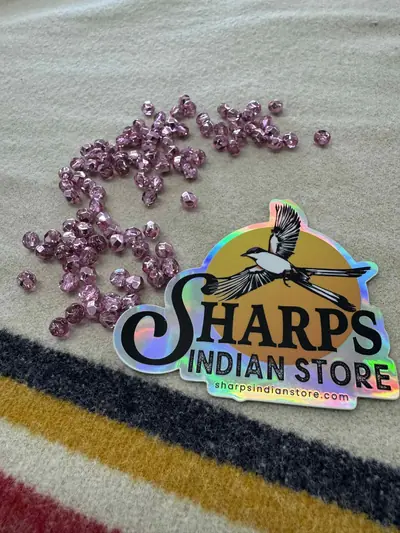 6MM GLASS FACETED #893-FH DK PINK FUCHSIA METALLIC