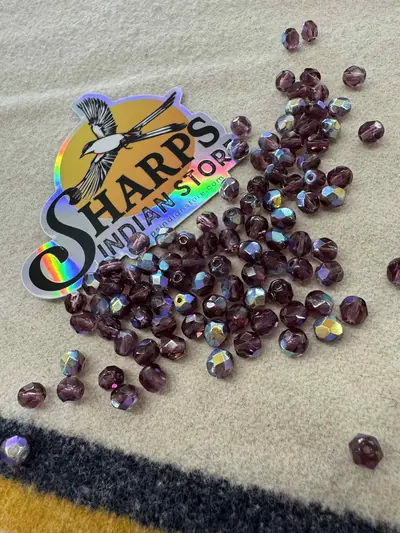 6MM GLASS FACETED #598 AMETHYST AB