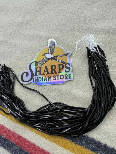 Size 5 Bugle Beads Black