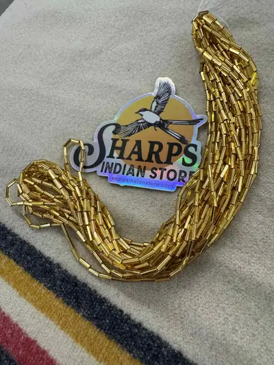 Size 3 Bugle Beads #454 Dark Gold