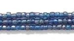 9/0 TRI CUT 569-T TRANSPARENT MONTANA BLUE AURORA BOREALIS