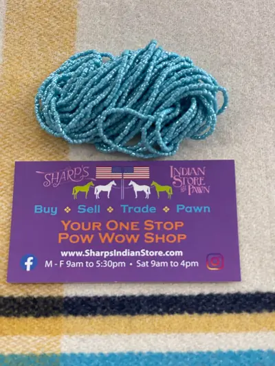 9/0 TRI CUT 364 OPAQUE DARK BLUE TURQUOISE LUSTER