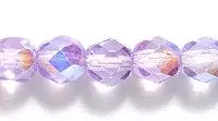 6MM GLASS FACETED 597-DC AMETHYST COATED AB
