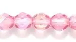 6MM GLASS FACETED 592-2 TRUE PINK AB