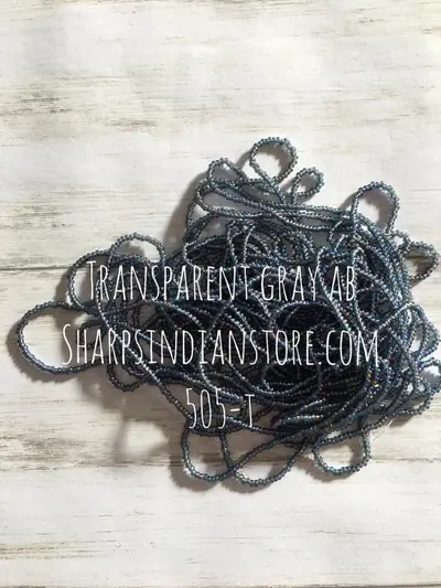 10/0 SEED BEAD 10SB505-T TRANSPARENT GREY AURORA BOREALIS