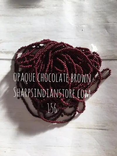 10/0 SEED BEAD 10SB156 DARK OPAQUE BROWN