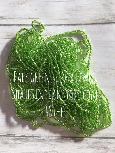 10/0 SEED BEAD 10SB481-P SILVER LINED LIGHT PALE GREEN