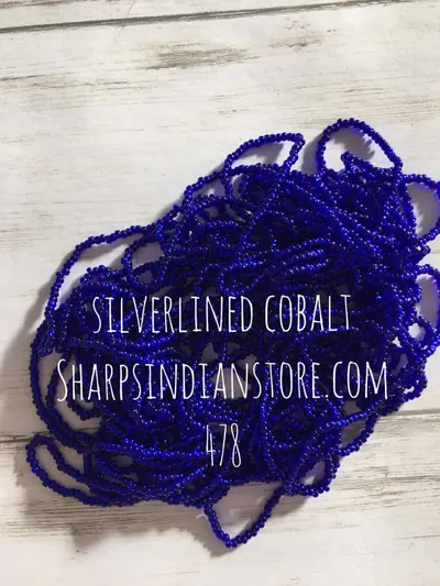 10/0 SEED BEAD 10SB478 SILVER LINED COBALT