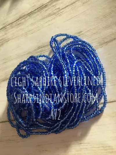 10/0 SEED BEAD 10SB472 SILVER LINED LIGHT SAPHIRE