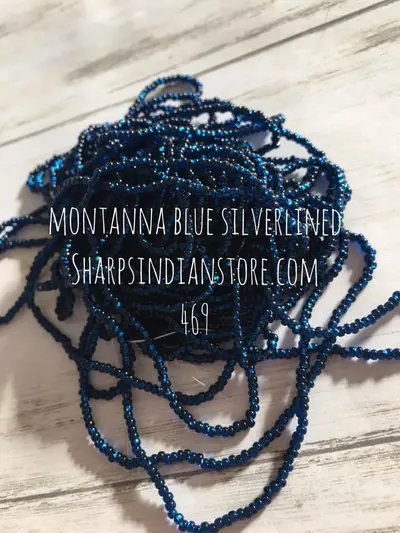 10/0 SEED BEAD 10SB469 SILVER LINED MONTANA BLUE