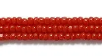 11/0 CUT BEAD 148 OPAQUE BRICK RED
