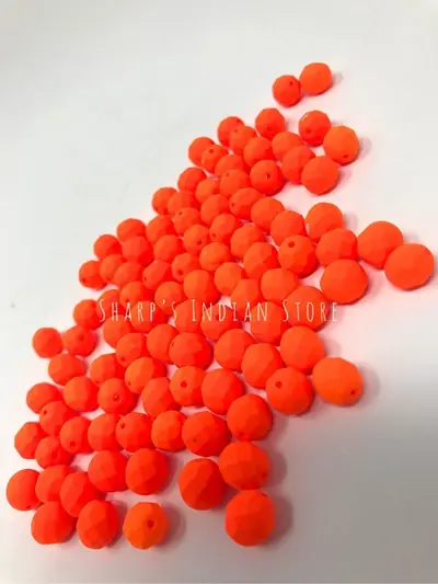 8MM GLASS NEON ORANGE COATED