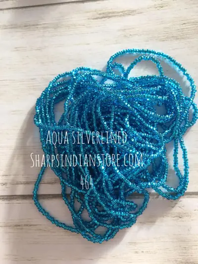 11 SEED 11SB464 AQUA SILVER LINED