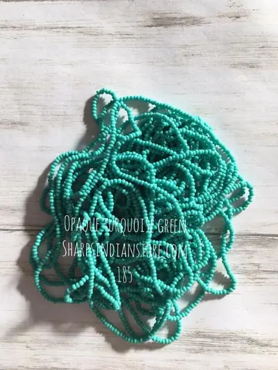 11 SEED 11SB185 OPAQUE TURQUOISE GREEN
