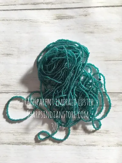 11 SEED 11SB387-T TRANSPARENT EMERALD LUSTER