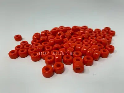 9MM RED CROW BEAD