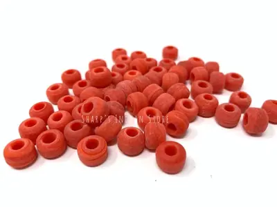 9MM FROSTED RED CROW BEAD