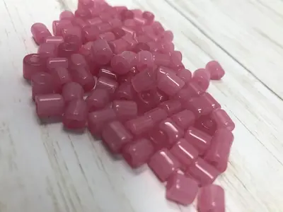 6MM TILE BEAD PINK