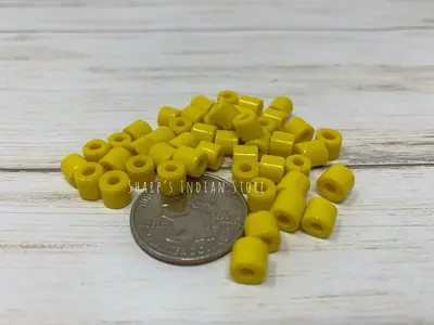 6MM TILE BEAD YELLOW