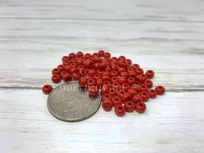5/0 SEED BEAD MEDIUM RED