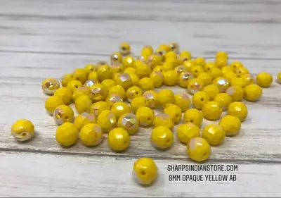 8MM OPAQUE YELLOW AB
