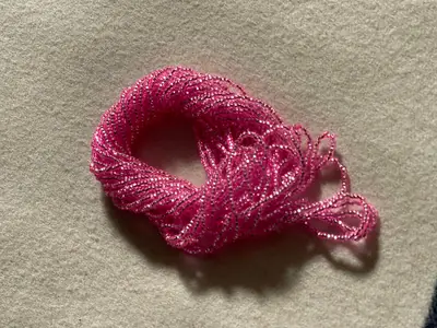 10/0 SEED BEAD #492-DY SILVERLINED DYED PINK