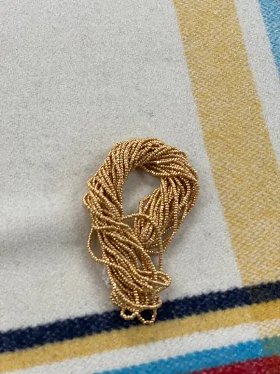 13 CUT METALLIC LIGHT GOLD