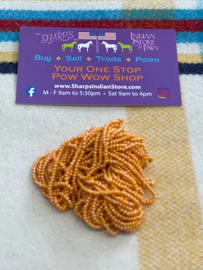 12/0 SEED BEAD #332 OPAQUE LIGHT ORANGE LUSTER