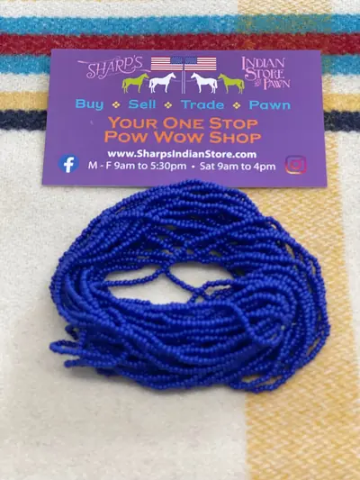 12/0 SEED BEAD #176 OPAQUE MEDIUM BLUE