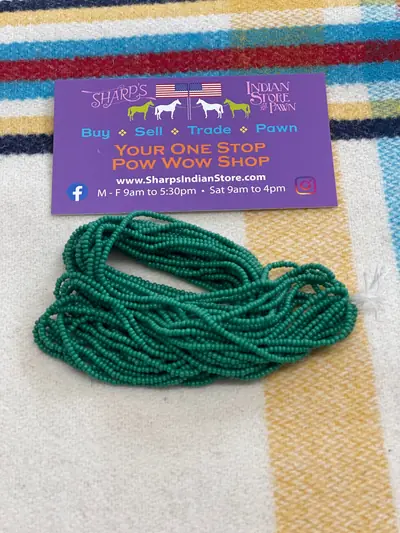 12/0 SEED BEAD #187 GREEN