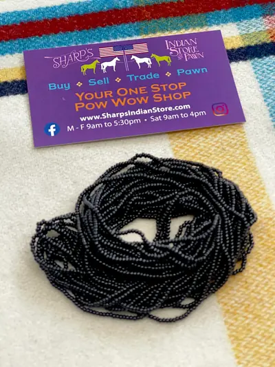 12/0 SEED BEAD #109 BLACK