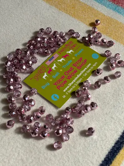 8MM CRYSTAL HOT PINK METALLIC