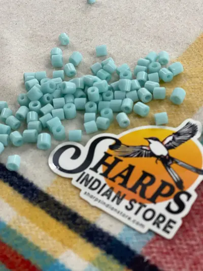 6MM TILE BEAD LIGHT SKY BLUE