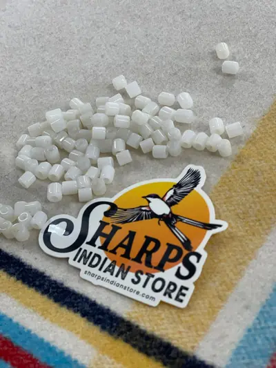 6MM TILE BEAD OPAL/ALABASTER WHITE
