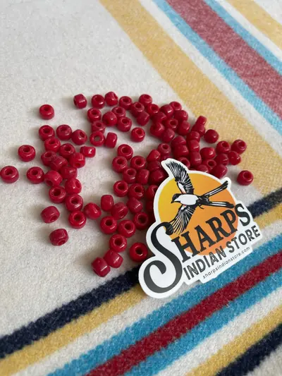 9MM DARK RED CROW BEAD