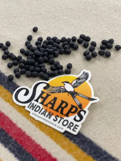 6MM GLASS FACETED #109-M MATTE BLACK