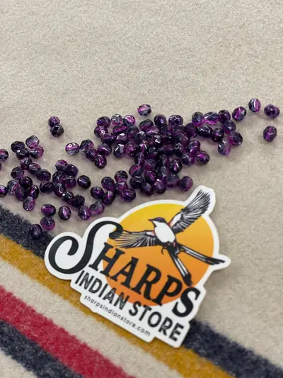 6MM GLASS FACETED FUCHSIA AMETHYST