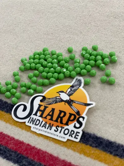 6MM GLASS FACETED #181-1 PALE GREEN